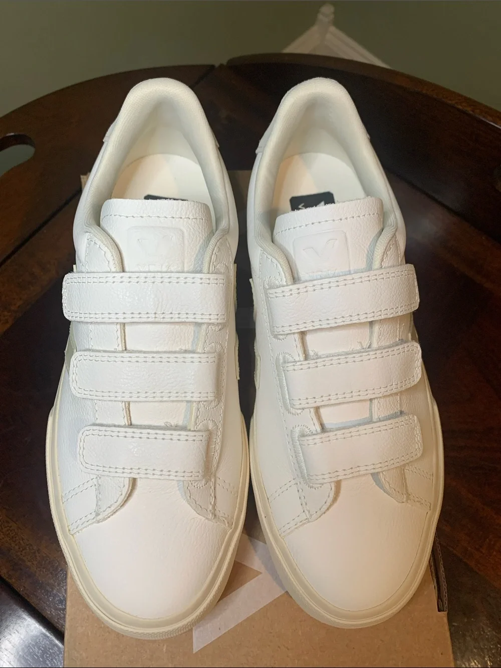 Women’s Veja Recife White Leather Sneakers - Picture 8 of 13